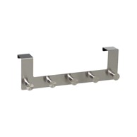  CASA SELECCIÓN Metalna vješalica za vrata u mat srebrnoj boji 35 cm