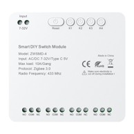 AVATTO ZigBee preklopni modul ZWSMMD-4-32V, 4-kanalni