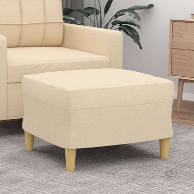 Tabure, 60 x 50 x 41 cm, od tkanine, krem