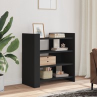 Komoda crna 73,5x35x75 cm od konstruiranog drva
