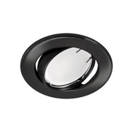 Okvir za žarulju, okrugli, zakretni, crni