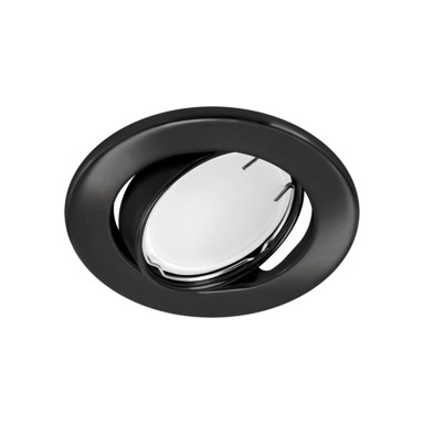 Okvir za žarulju, okrugli, zakretni, crni