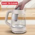 TEFAL Morning Glass električno kuhalo za vodu KO2G0BE0, 1.7 L, bijelo