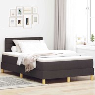 Box spring krevet, 120 x 190 cm, tkanina, tamno smeđa