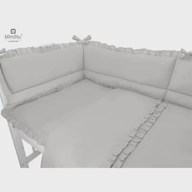 MIMINU Posteljina, 5 djelna, siva