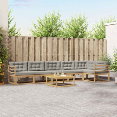 Set vanjskih sofa, 7 kom, 79 x 79 x 37 cm, bijelo-svjetlosiva