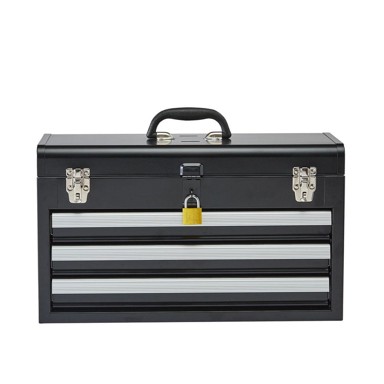 VEVOR Kutija za alat s 3 ladice 52x21,8x30,4 cm, crna