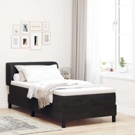 Boxspring krevet s oprugama i madracem 80 x 200 cm baršun, tamnosiva