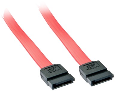 LINDY SATA kabel 33324, 0,5 m, crno-crveni