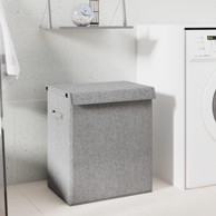 Sklopiva košara za rublje siva 51x34,5x59,5 cm umjetno platno