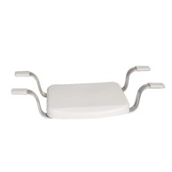 Sjedalica za kadu 34x75.5x15.5 cm - 42x34 cm, PP + aluminij, bijela