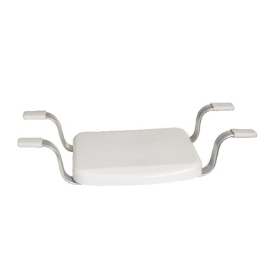 Sjedalica za kadu 34x75.5x15.5 cm - 42x34 cm, PP + aluminij, bijela