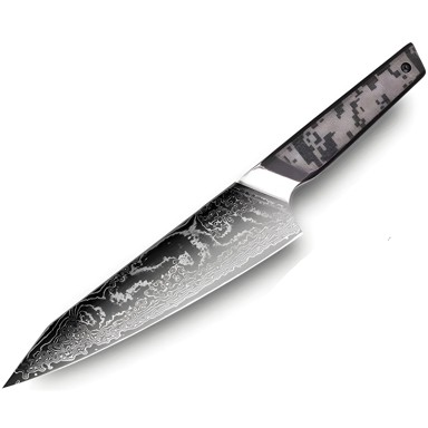 Damasku kuhinjski nož Ta-37575 Kiritsuke Kp37575, crni i sivi