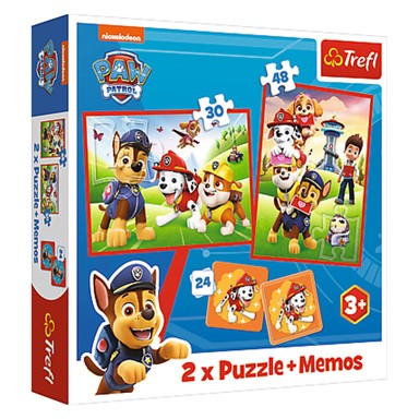 TREFL Puzzle 2u1 + memo Paw Patrol