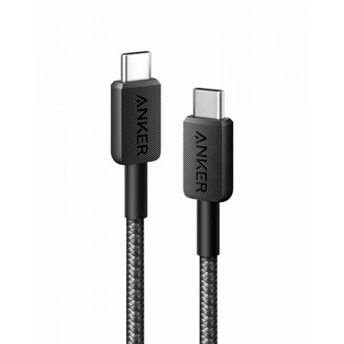 ANKER USB-C na USB-C pleteni kabel 322, crni, 0.9m