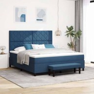 Box Spring krevet s madracem, plavi, 180x200 cm,