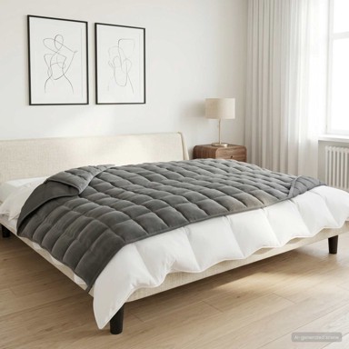 Težak pokrivač, 155 × 220 cm, 7 kg, 100% pamuk, 205T, antracit