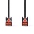 NEDIS Mrežni kabel CAT6 RJ45 muški RJ45 muški S/FTP 0,25 m okrugli LSZH oznaka, crni