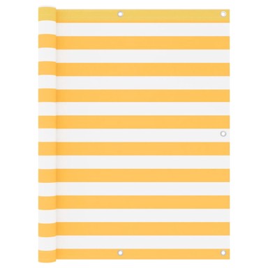 Balkonski zastor bijelo-žuti 120 x 600 cm od tkanine Oxford
