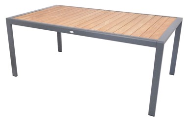 ROJAPLAST Stol, blagovaonski, aluminijski, ANNECY, 180x100 cm, sivi
