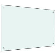 Kuhinjska zaštita od prskanja, kaljeno staklo, bijela