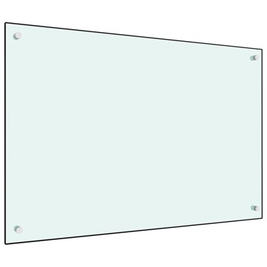 Kuhinjska zaštita od prskanja, kaljeno staklo, bijela