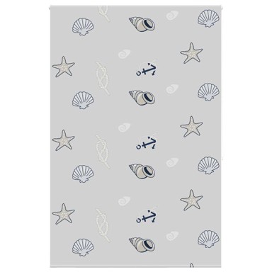 Rolo zavjesa za tuš, 150x240 cm, morska zvijezda