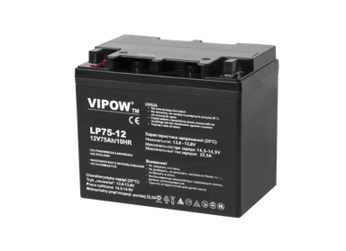 SLOMART Gel akumulator Vipow 12 V 75 Ah