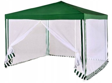 Paviljon G1015 3 x 3 m s mrežicom, zeleni