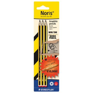 STAEDTLER Grafitna olovka Noris Win The Golden Noris, 120-2BK3DA21, HB, 3 kom