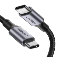 UGREEN Kabel, 100W, PD, 3m, USB-C, pleteni crni (90120)