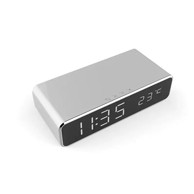 SATZUMA Budilica Wireless Charging Clock, bežični punjač, siva