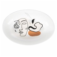 VDE TIVOLI 1996 Tanjur za posluživanje Face to Grey, keramički, 48 x 33 cm