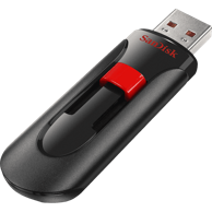 SANDISK USB memorija Cruzer Glide, USB Type-A, 128 GB, USB 2.0, crna, crvena