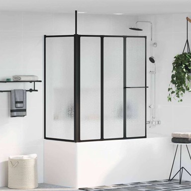 Tuš pregrada aluminij, savijanje Other, crna, 120x70x137 cm
