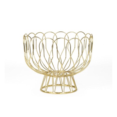 PT LIVING Zdjela za voće u zlatnoj boji Wired