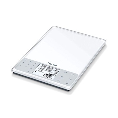BEURER Kuhinjska vaga DS 61, digitalna, izračun nutritivnih vrijednosti, 5 kg, bijela