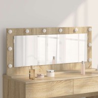 Ogledalo sa LED svjetlima 100x45x18 cm, sonoma hrast
