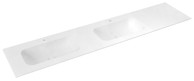 SAPHO ARUBA Umivaonik, 220x51,5 cm, dvostruki, lijeva izvedba, Rockstone, bijela mat