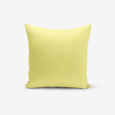 MINIMALIST CUSHION COVERS Žuta jastučnica s primjesom pamuka , 45 x 45 cm