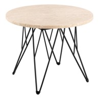 ACTONA Pomoćni stol Prunus promjer 55 cm mramorni dekor