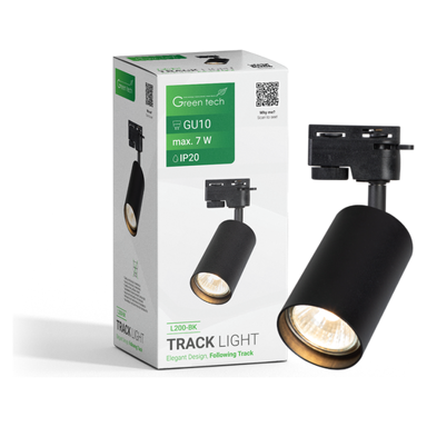 GREEN TECH Šinska svjetiljka L200, GU10, crna