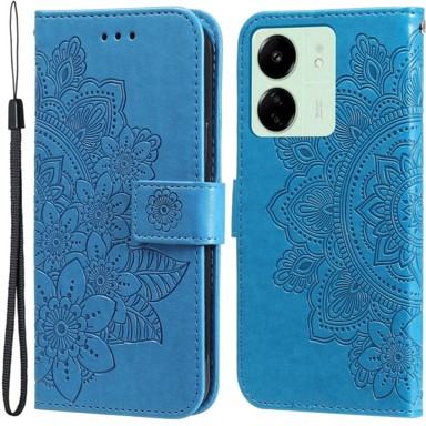 Preklopna futrola za Xiaomi Redmi 13C / Xiaomi Poco C65, Mandala, plava