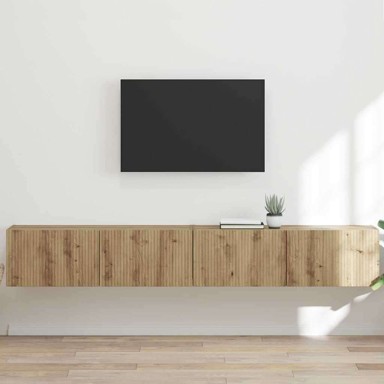TV zidni ormar, 2 komada, Umjetnička hrastovina 60 x 31 x 29.5 cm