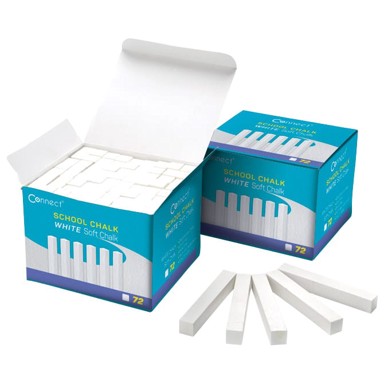 CONNECT Kreda školska četvrtasta soft pk72, bijela