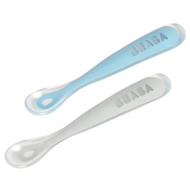 BEABA Ergonomske silikonske žlice, siva