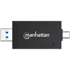 MANHATTAN Čitač kartica 102735 USB Type-A/Type-C, crno-prozirni