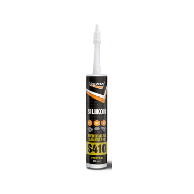 TEXO Neutralni sanitarni silikon S410 280 ml, kutija 12 kom, prozirni