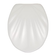WENKO Bijelo WC sjedalo s lakim zatvaranjem Sea Shell Premium, 45,5 x 38 cm