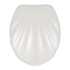 WENKO Bijelo WC sjedalo s lakim zatvaranjem Sea Shell Premium, 45,5 x 38 cm